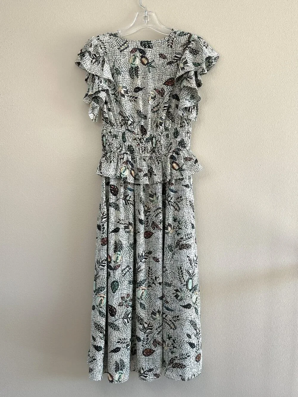 Ulla Johnson Brielle Silk Flutter Sleeve Midi Dress, 2, Elegant Whimsical - Picture 10 of 12